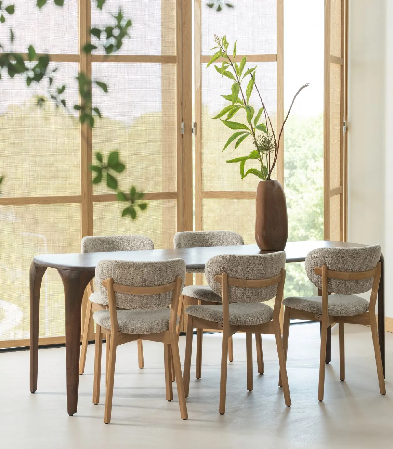 Fiore Eettafel - Mango Hout - Walnoot - 76x230x95