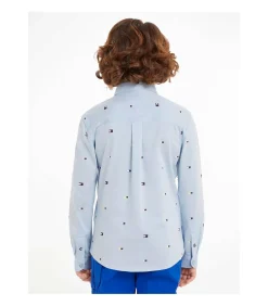 Flag Printed Regular Shirt Ls