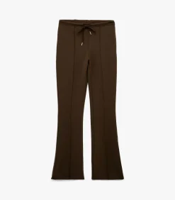 Flared Joggingbroek Met Ceintuur Katoen