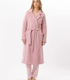 Fleece badjas met overslag ESSENTIEL H65A