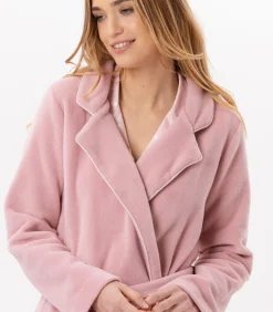 Fleece badjas met overslag ESSENTIEL H65A