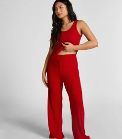 Fleece joggingbroek met kabelontwerp