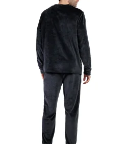 Fluwelen pyjama broek top lange mouwen Stripe Hype