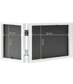 Fotolijst drieluik 22x15 cm+2x(10x15 cm) wit