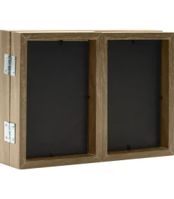 Fotolijst drieluik 22x15 cm+2x(10x15 cm) lichtbruin