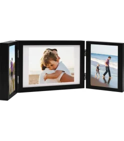 Fotolijst drieluik 28x18 cm+2x(13x18 cm) zwart