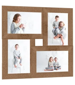 Fotolijst voor 4x(13x18 cm) foto MDF lichtbruin