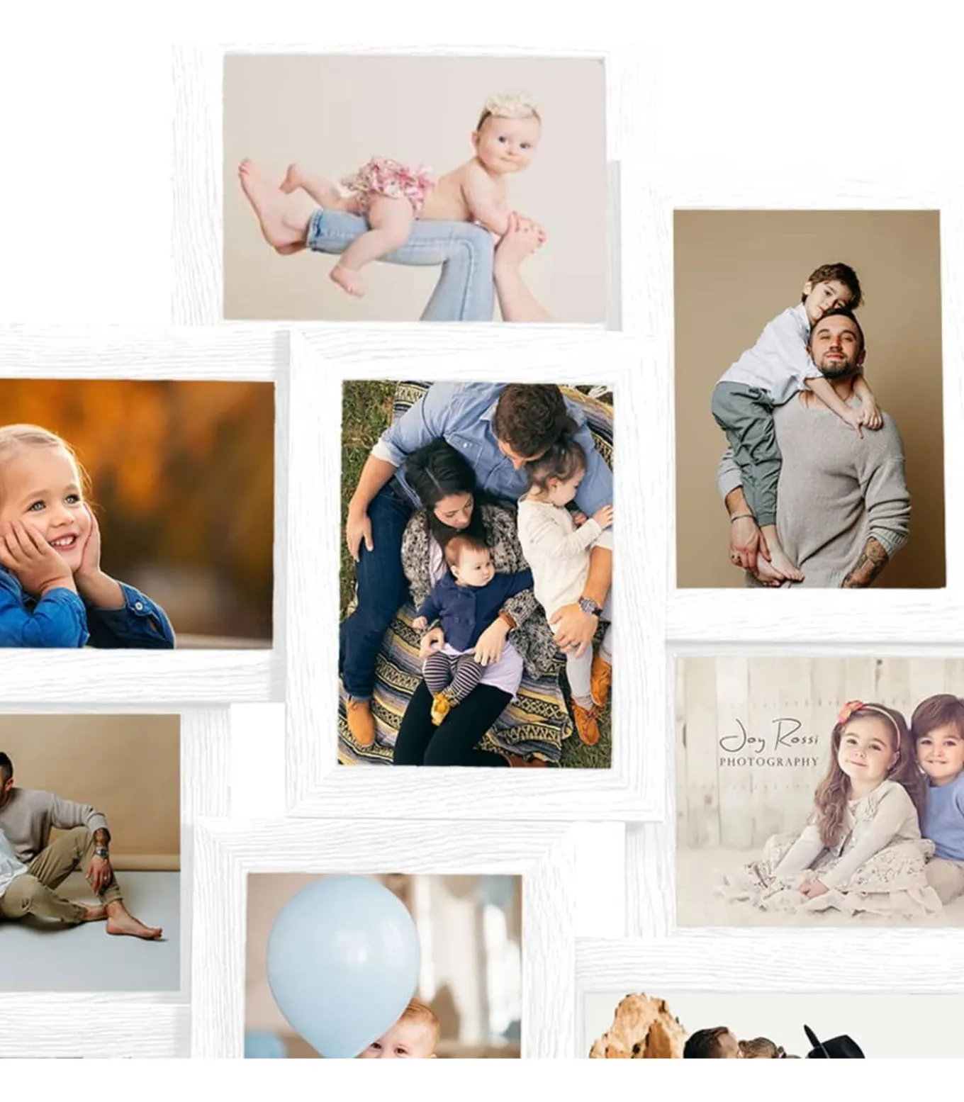 Fotolijst voor 10x(10x15 cm) foto MDF wit