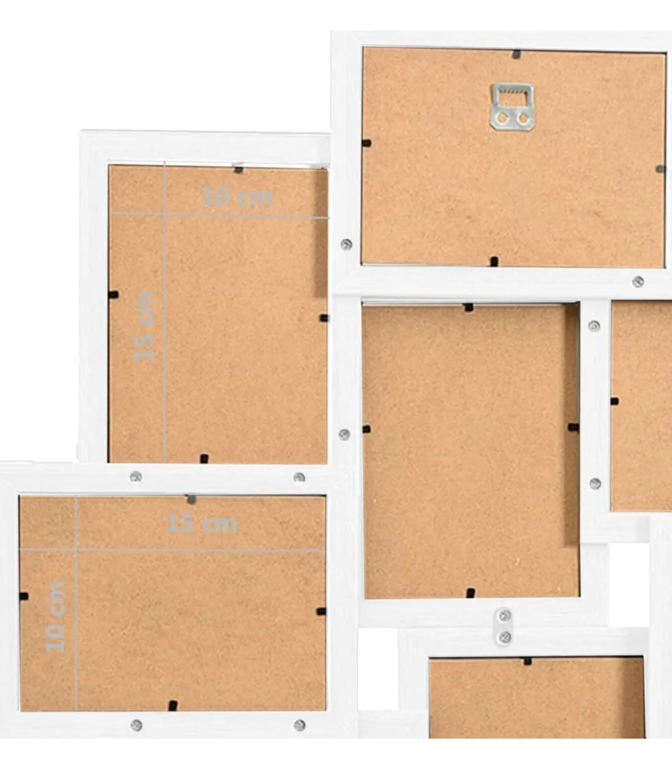 Fotolijst voor 10x(10x15 cm) foto MDF wit