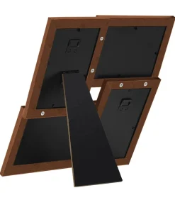 Fotolijst voor 4x(10x15 cm) foto MDF donkerbruin