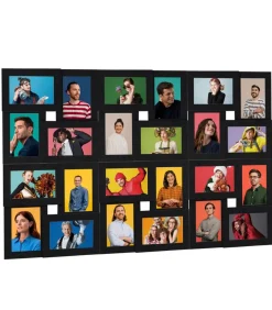 Fotolijst voor 24x(10x15 cm) foto MDF zwart