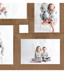 Fotolijst voor 4x(10x15 cm) foto MDF lichtbruin