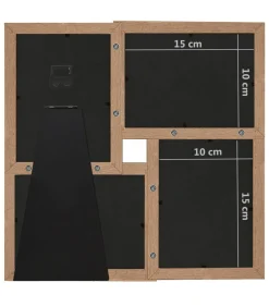 Fotolijst voor 4x(10x15 cm) foto MDF lichtbruin