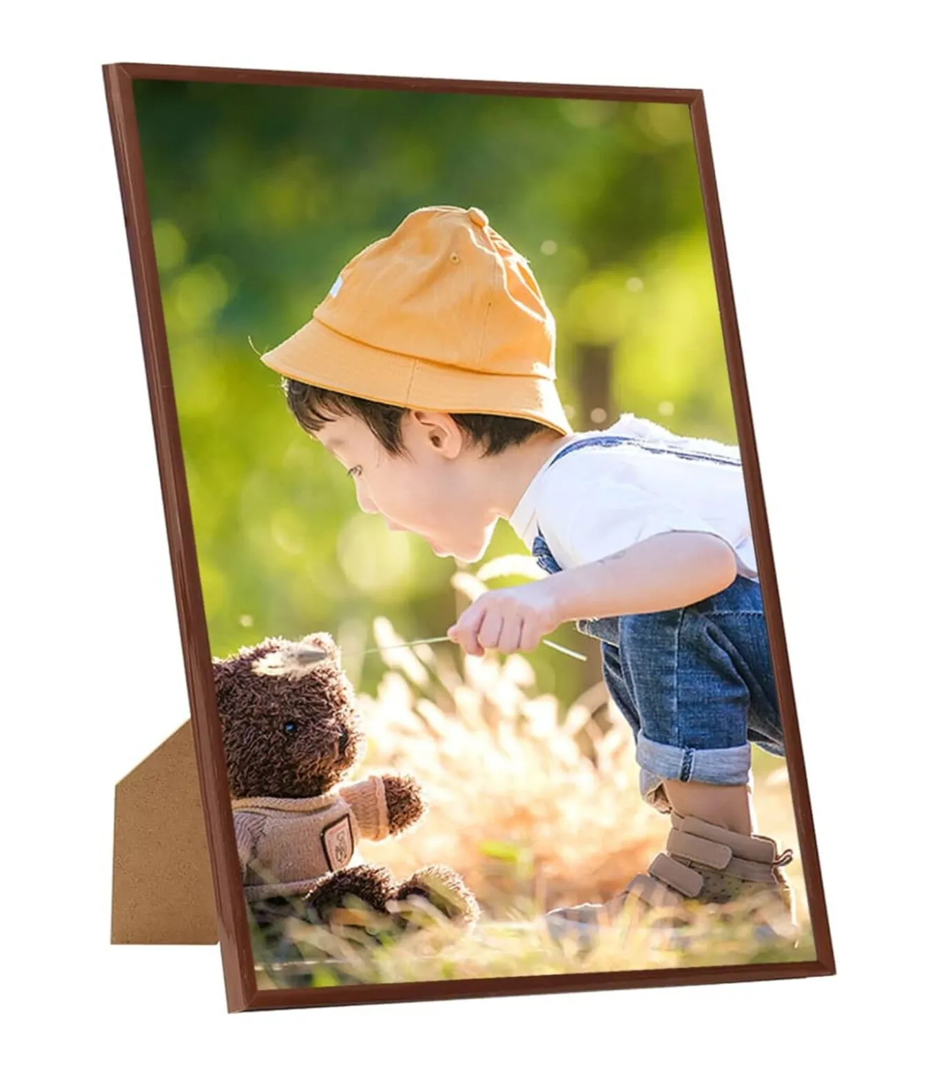 Fotolijsten 3 st voor wand of tafel 70x90 cm MDF bronskleurig