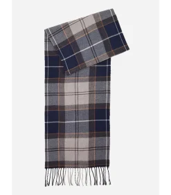 Galingale tartan scarf - grey midnight tartan