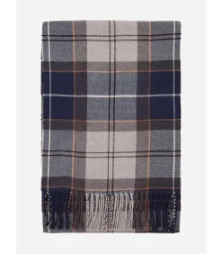Galingale tartan scarf - grey midnight tartan