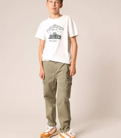 GARDEN - Cargobroek met zijzakken en manchetten