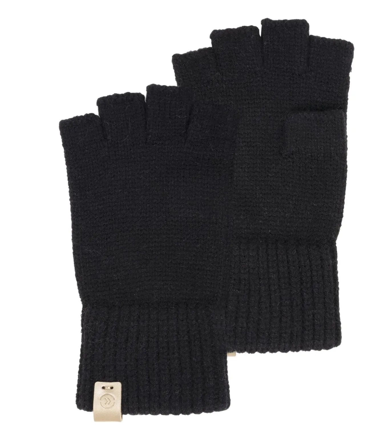Gebreide vingerwanten voor dames Zwart