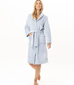 Geknoopte kamerjas van pluche flanel ESSENTIEL H51B