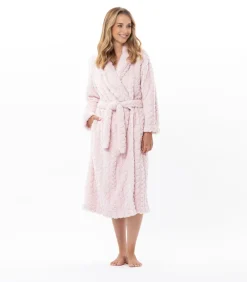 Gekruiste badjas met gevlochten effect ESSENTIEL 160