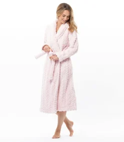 Gekruiste badjas met gevlochten effect ESSENTIEL 160