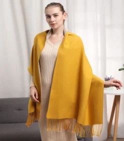 Gele kasjmier sjaal Recto-Verso