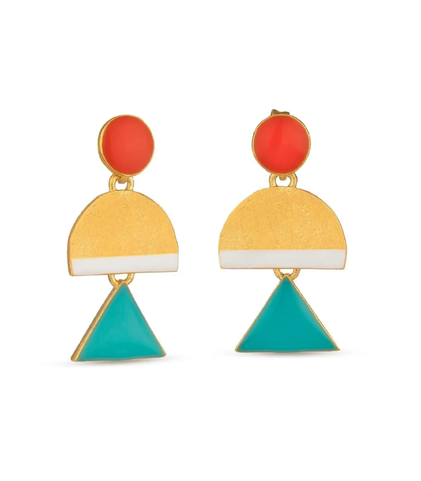 Geometrische en kleurrijke Somni oorbellen