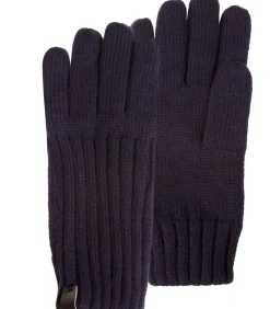 Geribde herenhandschoenen Navy