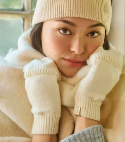 Geruite damessjaal met franjes Crème