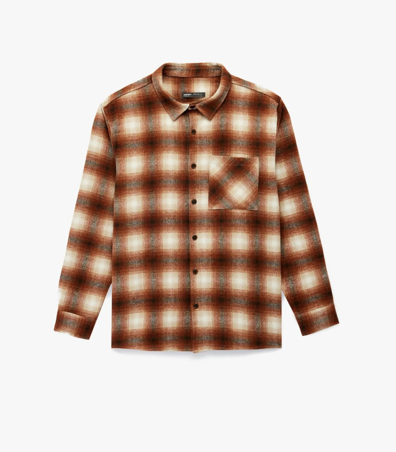 Geruite Flanellen Overhemd Lange Mouwen