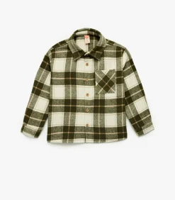 Geruite jongensblouse met zakdetail