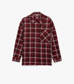 Geruite Lange Mouwen Flanellen Oversized Shacket