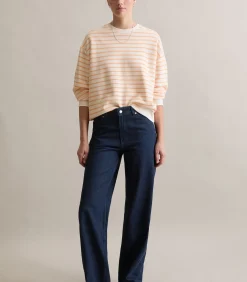 Gestreept oversized sweatshirt