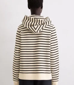 Gestreept sweatshirt met capuchon relaxed