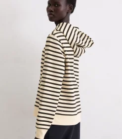 Gestreept sweatshirt met capuchon relaxed