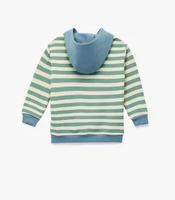 Gestreepte Kindertrui met Kap en Leeuwenprint