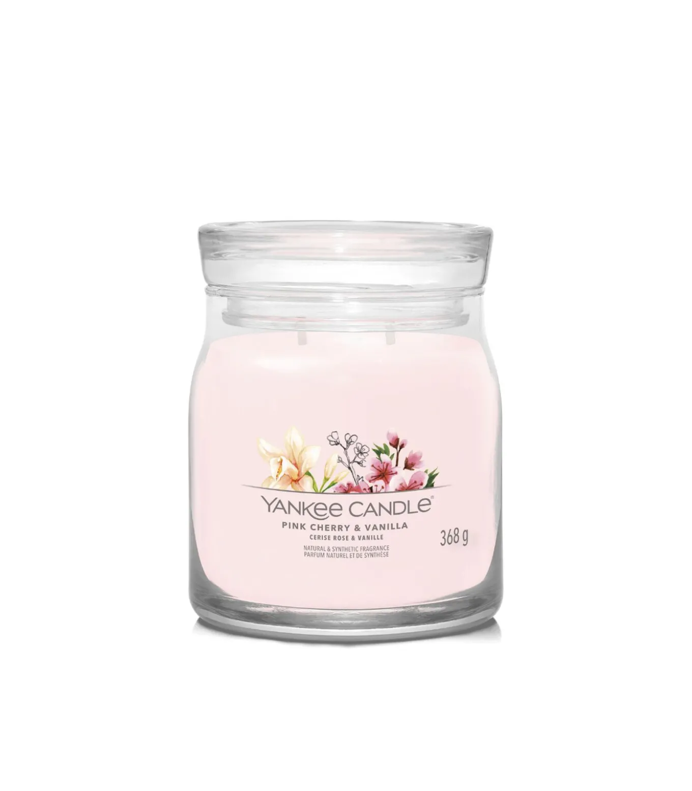 Geurkaars Pink Cherry & Vanilla Signature Medium Jar