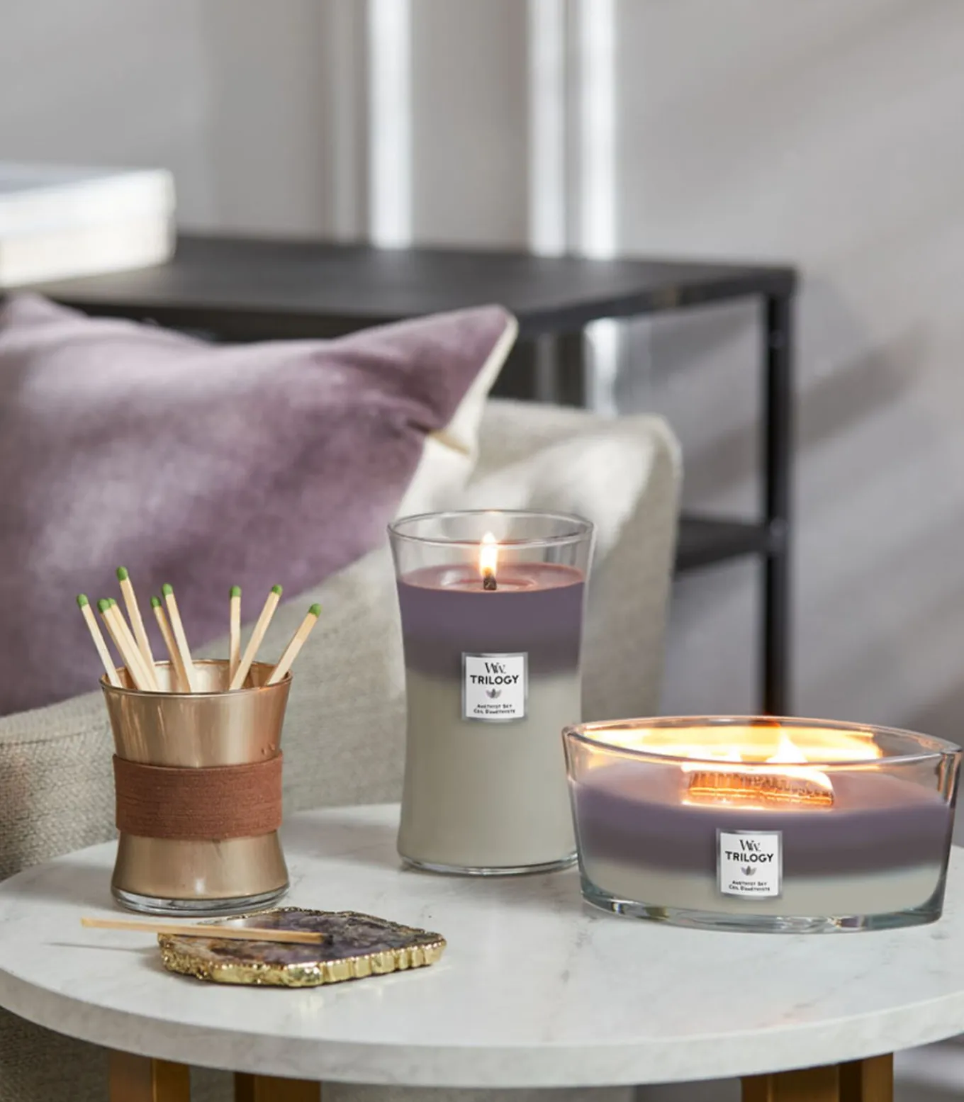 Geurkaars Trilogy Amethyst Sky Large Candle