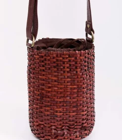 Gevlochten leren emmertas MILK