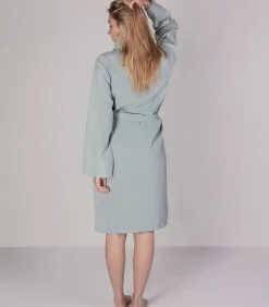 Gewafelde Badjas Sea Green