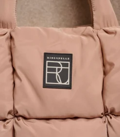 Gewatteerde handtas Licht beige OS