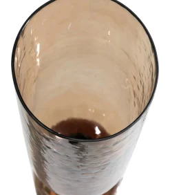 Gigi Tafellamp Gehamerd Glas 51xØ15 cm- Bruin