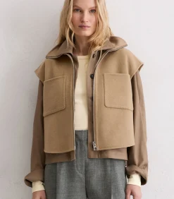 Gilet met rits relaxed