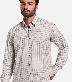 Giordano Brando Flanel Overhemd – Donkerbruin