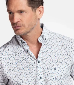 Giordano Ivy Bloemenprint Overhemd – Navy