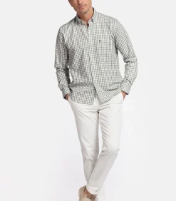 Giordano Ivy Geruit Overhemd – Groen