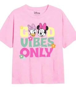 GOOD VIBES ONLY - T-shirt - Licht Roze