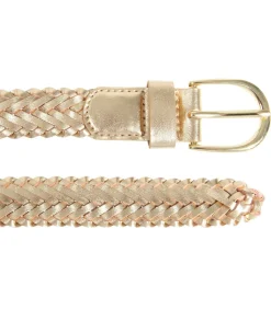 Goud gevlochten damesriem