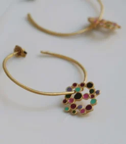 Gouden oorbellen Candy Colours