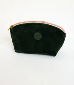 GRAPHITE LEYLAK Kaki fluwelen pouch